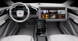 Volvo je na sejmu CES prikazal zagotovo največje zaslone v avtomobilu.
